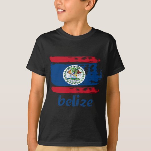 Belizean旗のデザイン Tシャツ (正面)