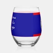 Belizeans Wine Together Blue ステムなしワイングラス (左)