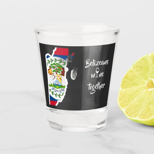 Belizeans Wine Together Liquor Shot Glass ショットグラス (正面)