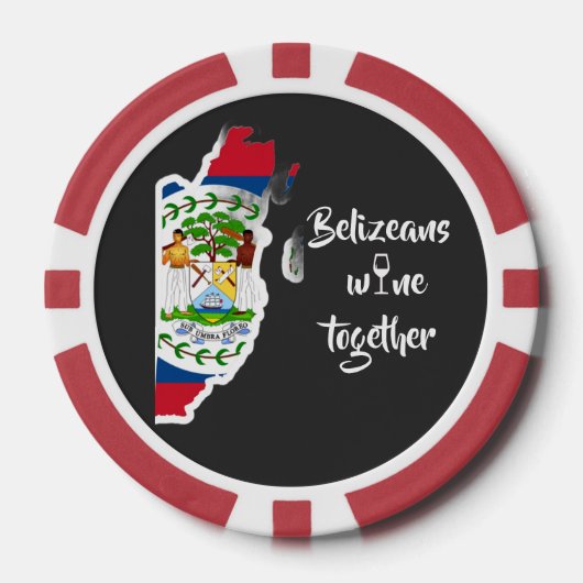 Belizeans Wine Together Poker Chips ポーカーチップ (正面)
