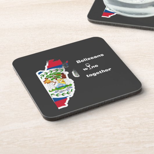 Belizeans Wine Together Shirt コースター (左側)