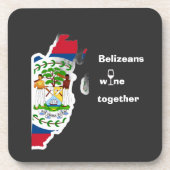 Belizeans Wine Together Shirt コースター (正面)