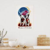 Belka and Strelka、宇宙犬 – ソ連のポスター ポスター (キッチン)
