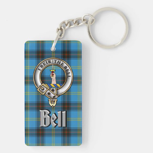 Bell Clan Badge/Tartan Rectangle キーホルダー (裏面)