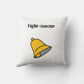 Bell Fight Cancer Throw Cushion クッション (裏面)