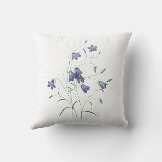 Bell flower Throw Pillow クッション (裏面)