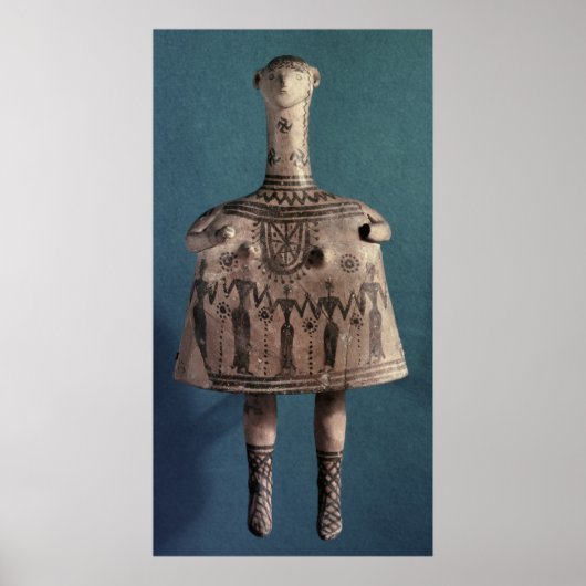 Bell idol, from Thebes, Boeotia, c.700 BC ポスター (正面)