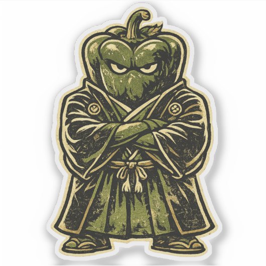 Bell Pepper Bodyguard — Funny Vegetable Formal  シール (正面)