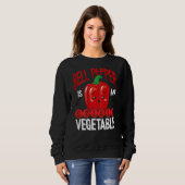 Bell Pepper Is My Spirit Vegetable Backprint Veget スウェットシャツ (正面フル)