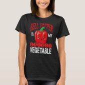 Bell Pepper Is My Spirit Vegetable Backprint Veget Tシャツ (正面)