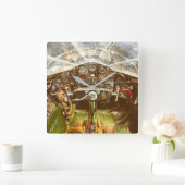 BELL X-1 「グラマラス・グレンニス」コックピット スクエア壁時計 (ホーム)