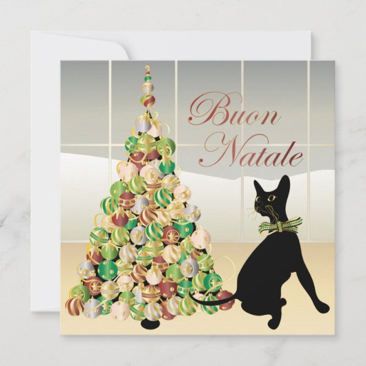 Bellaのイタリアンなカードまたは招待状とのクリスマス 招待状 (正面)