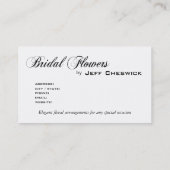 Bellaの花嫁の生け花スペシャルの感謝 名刺 (裏面)