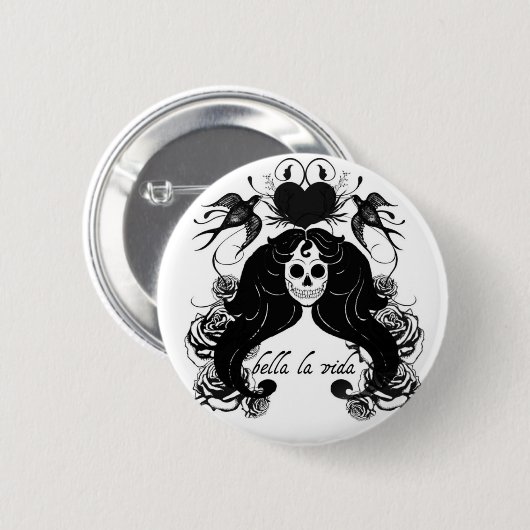 BellaのlaのVidaボタン 缶バッジ (正面&裏面)