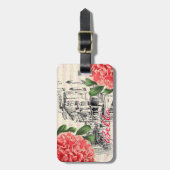 Bellaイタリアのシャクヤクの荷物のラベル ラゲッジタグ (正面縦)