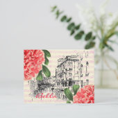 Bellaイタリアのシャクヤクの郵便はがき ポストカード (スタンド正面)