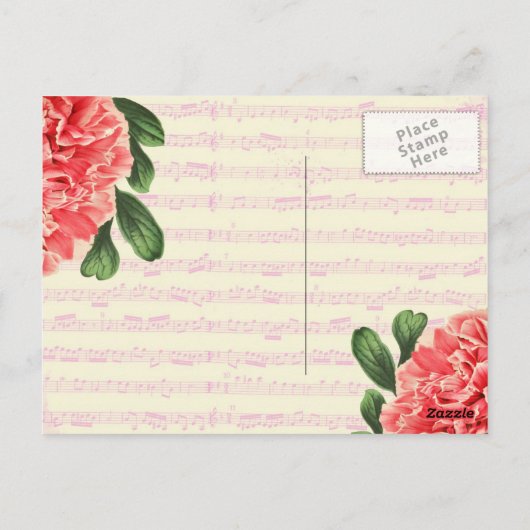 Bellaイタリアのシャクヤクの郵便はがき ポストカード (裏面)