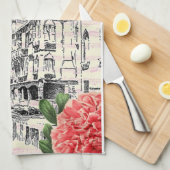 Bellaイタリアのシャクヤク キッチンタオル (四つ折り)