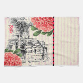 Bellaイタリアのシャクヤク キッチンタオル (横)