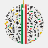 Bellaイタリアの旗が付いているイタリアンな文化項目 セラミックオーナメント (裏面)