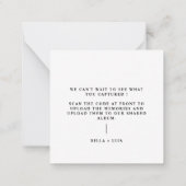 BELLAモダン共有ザ・ラブQRコードテーブルカード ノートカード (裏面)