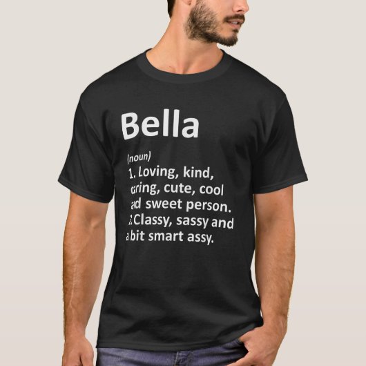 BELLA定義名パーソナライズされた誕生日 Tシャツ (正面)