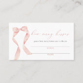 BELLA赤面バウミセスのために結び目のキスを結ぶ 名刺 (正面)