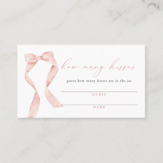 BELLA赤面バウミセスのために結び目のキスを結ぶ 名刺 (正面)