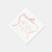 BELLA赤面ボウタイイングザノットブライダルシャワー スタンダードカクテルナプキン (角)