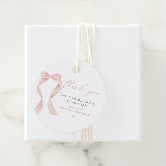 BELLA赤面Bow彼女は結び目を結んでいる感謝 フェイバータグ (インサイチュ)