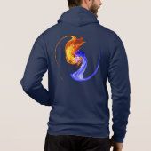 Bella+キャンバスフルジップフード付きスウェットシャツ パーカ (裏面)