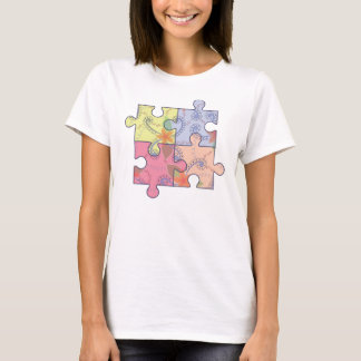 Bella+キャンバスフローイサークルトップパズルヴィンテージ Tシャツ