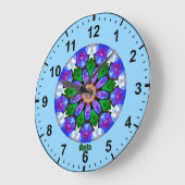 BELLA ～シェル絵を描フラクタル ラージ壁時計 (傾斜)