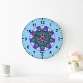 BELLA ～シェル絵を描フラクタル ラージ壁時計 (ホーム)