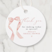 BELLA 薔薇色のボウ 彼女は結婚する 感謝 フェイバータグ (正面)