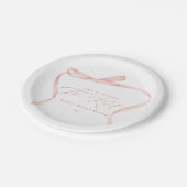 BELLA 薔薇色の弓 彼女は結婚する ブライダルシャワー ペーパープレート (アングル)