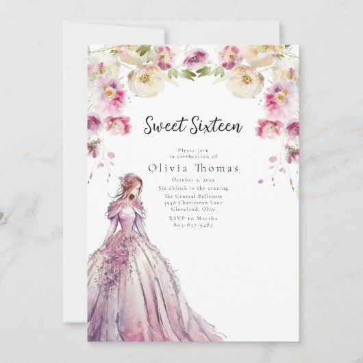 BELLA - 16歳の誕生日 招待状 (正面)