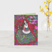 Bella 4 -私の美しい娘のバースデー・カードに カード (黄色い花)