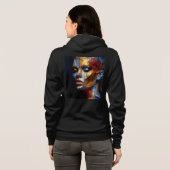 Bella+Canvasアートワーク付きフルジップスウェットシャツ26 パーカ (裏面フル)