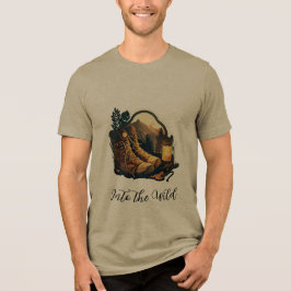 Bella CanvasトリブレンドTシャツ、オリーブ トライブレンドTシャツ