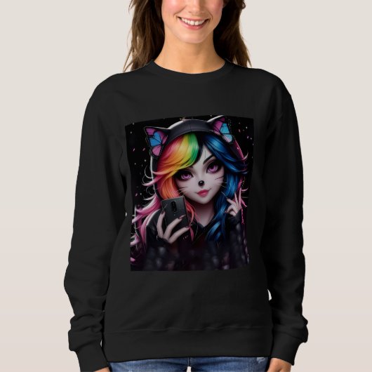Bella+Canvas レディース スウェットシャツ (正面)