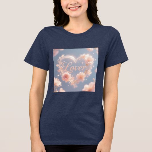 Bella Canvas レディース トリブレンド Tシャツ (正面)