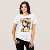 Bella Canvas レディース トリブレンド Tシャツ (正面全面)