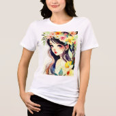 Bella Canvas レディース トリブレンド Tシャツ (正面)