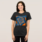 Bella+Canvas レディース トリブレンドTシャツ ソリッドブラック トライブレンドTシャツ (正面全面)