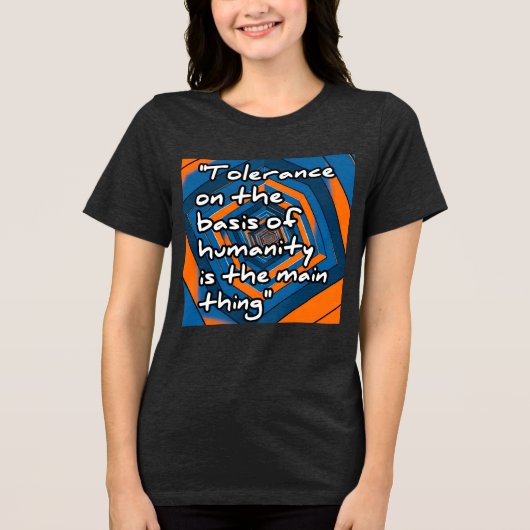 Bella+Canvas レディース トリブレンドTシャツ ソリッドブラック トライブレンドTシャツ (正面)