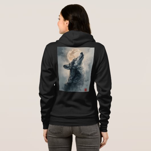 Bella+Canvas Full-Zip Hoodie パーカ (裏面フル)