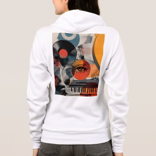 Bella+Canvas Full-Zip Hoodie パーカ (裏面)