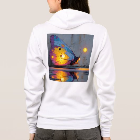 Bella+Canvas Full-Zip Hoodie パーカ (裏面)