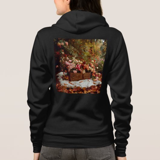 Bella+Canvas Full-Zip Hoodie パーカ (裏面)